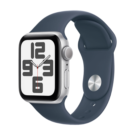 Watch Apple Watch SE2 (2023) GPS 40mm Silver Aluminium Case with Sport Band S/M - Storm Blue Watch Apple Watch SE2 (2023) GPS 40mm Silver Aluminium Case with Sport Band S/M - Storm Blue