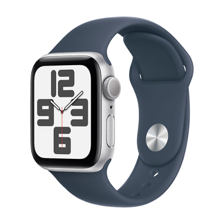 Watch Apple Watch SE2 (2023) GPS 40mm Silver Aluminium Case with Sport Band M/L - Storm Blue Watch Apple Watch SE2 (2023) GPS 40mm Silver Aluminium Case with Sport Band M/L - Storm Blue