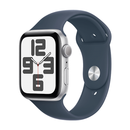 Apple Watch SE 2023 GPS 44mm Silver AluCase StormBlue Sport Band M/L - StormBlue Apple Watch SE 2023 GPS 44mm Silver AluCase StormBlue Sport Band M/L - StormBlue