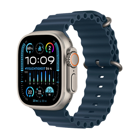 Watch Apple Watch Ultra 2 LTE 49mm Titanium Case with Ocean Band - Blue Watch Apple Watch Ultra 2 LTE 49mm Titanium Case with Ocean Band - Blue